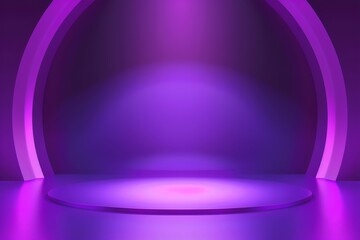 Circular Light on Purple Background