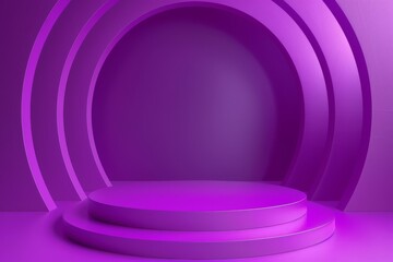 Obraz premium Circular Object on Purple Background