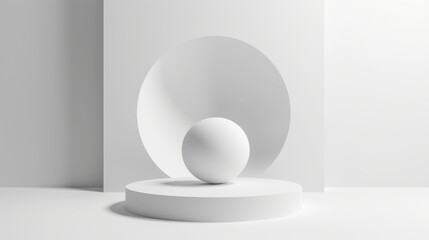 White Sculpture on White Table