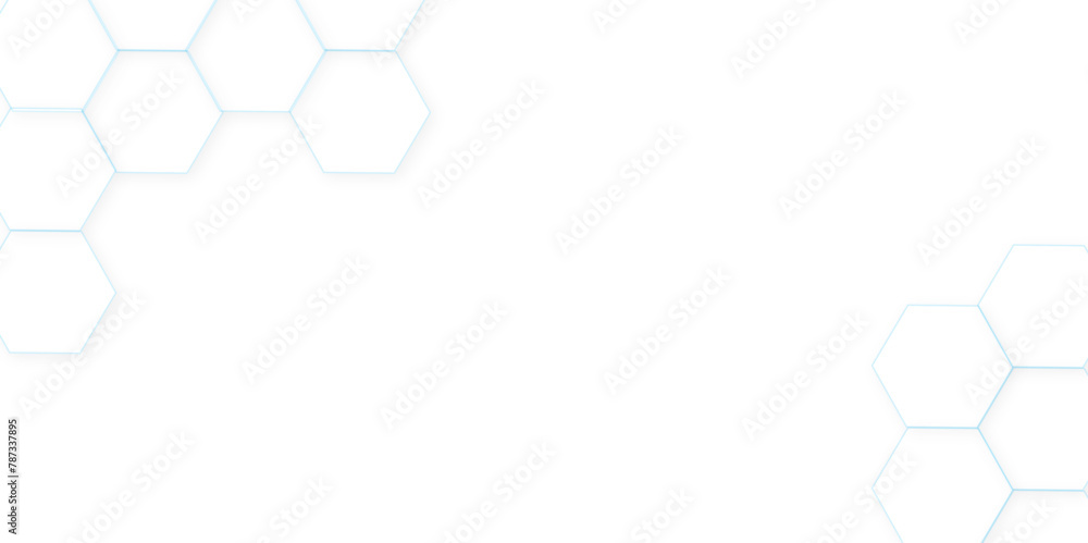 Poster abstract vector polygonal pattern. futuristic abstract honeycomb technology white 3d futuristic hone
