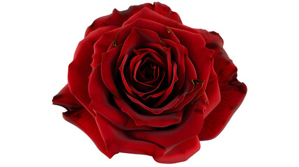 Intense Crimson Hue And Intricate Details Of A Red Rose From A Top-Down Angle, Evoking Feelings Of Passion And Romance