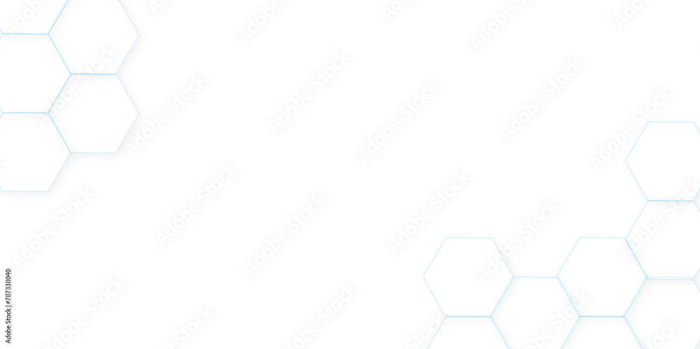 Poster abstract vector polygonal pattern. futuristic abstract honeycomb technology white 3d futuristic hone