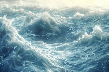 Smooth ocean waves , ultra HD - obrazy, fototapety, plakaty