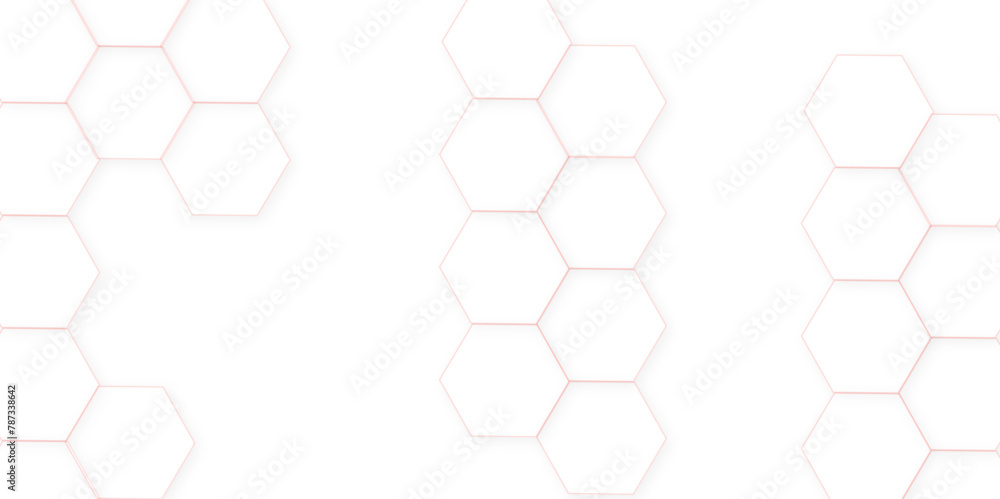 Poster abstract vector polygonal pattern. futuristic abstract honeycomb technology white 3d futuristic hone