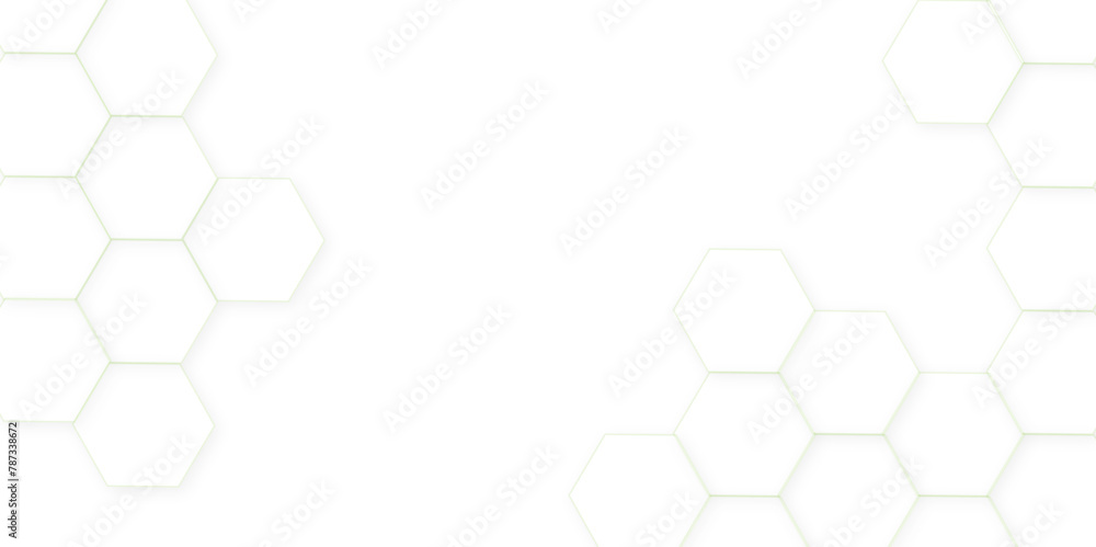 Poster abstract vector polygonal pattern. futuristic abstract honeycomb technology white 3d futuristic hone