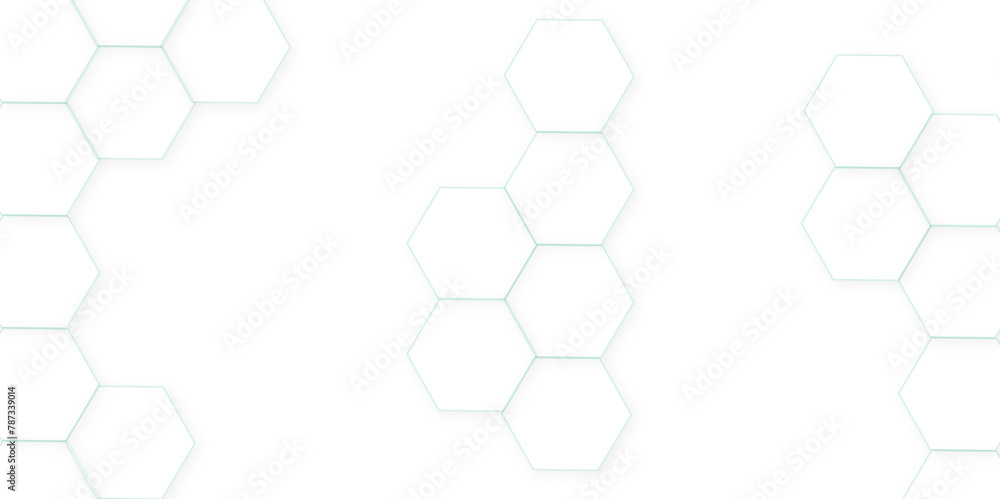 Poster abstract vector polygonal pattern. futuristic abstract honeycomb technology white 3d futuristic hone