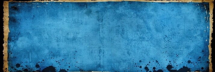 Blue grunge texture with paint stains and splatters for artistic design projects