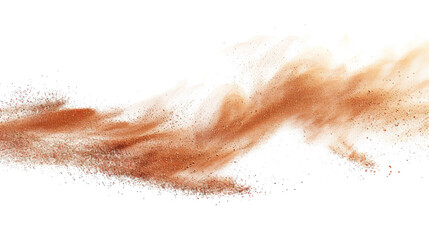 sand granules explosion isolated on transparent background PNG - obrazy, fototapety, plakaty