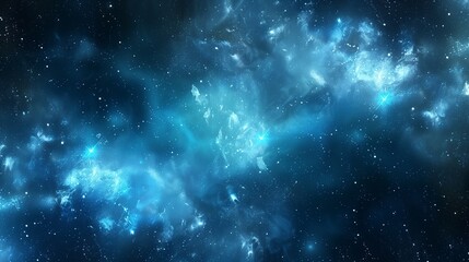 Fototapeta premium Beautiful dark blue space background with stars and nebula, space wallpaper. Generated by artificial intelligence.