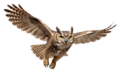 PNG Great horned owl animal flying bird.
