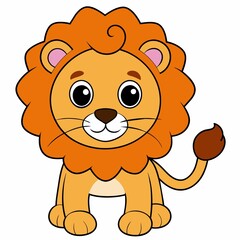 Fototapeta premium cute lion illustration for nursery art