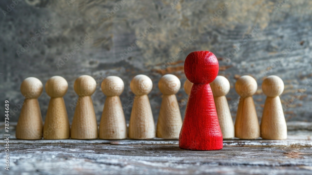 Poster a leader mediating conflicts and resolving issues within a team, promoting a harmonious work environ