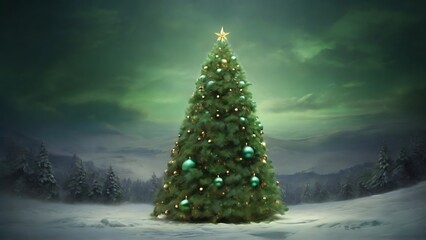 Evergreen Elegance: Green Christmas Tree