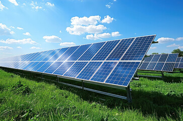 Photo of solar panels. The concept of ecology. Alternative energy sources