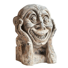 Obraz premium Grotesque of Romanesque Art isolated on transparent png.