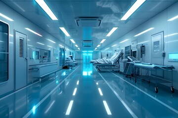 Cutting-Edge Medical Facility with Futuristic Technological Advancements