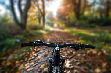 e-bike, in the style of bokeh panorama