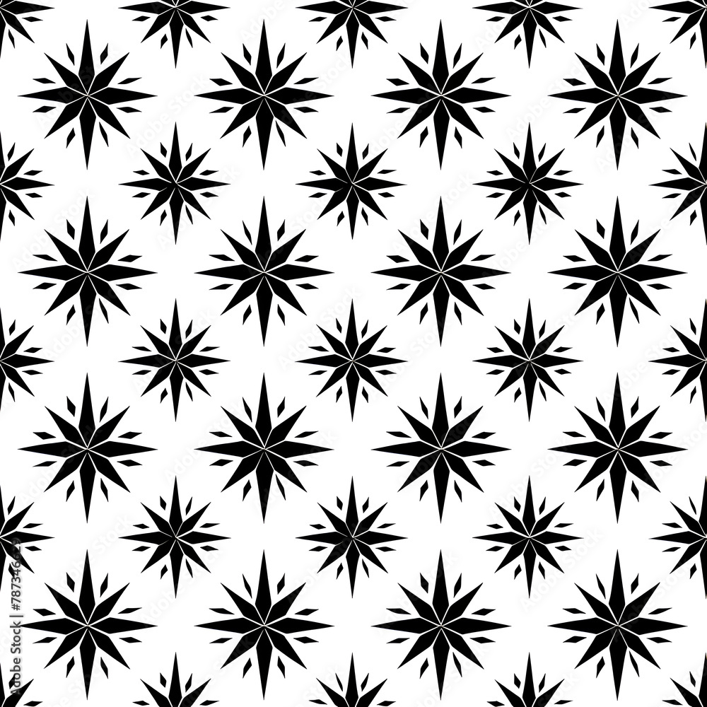 Aufkleber a black and white pattern of stars. the stars are small and are arranged in a grid. the pattern is s