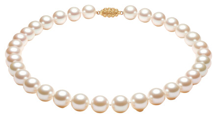 Obraz premium PNG Pearl necklace jewelry white white background.