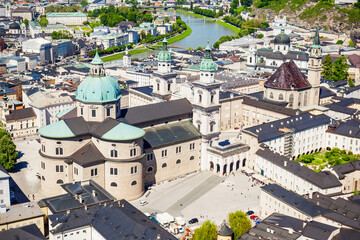 Salzburg aerial panoramic view