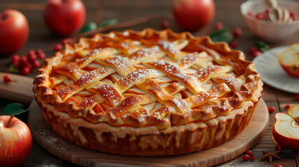 the nostalgic comfort of warm apple pie, a classic dessert that's both sweet and satisfying.