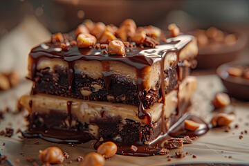Satisfy your sweet tooth with peanut butter brownies, an irresistible and decadent dessert.