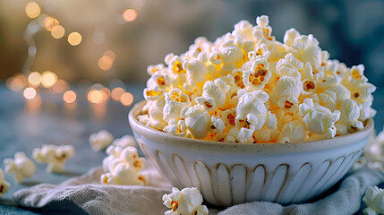 Have a cozy movie night with classic microwave popcorn, wonderfully buttery and delicious.