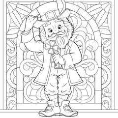 Vector illustration, funny gnome leprechaun, st. patrick's day