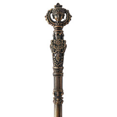 Scepter of Romanesque Art isolated on transparent png.