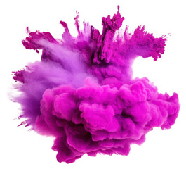 PNG  Purple powder exploding white background splattered creativity.