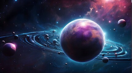 planet in space illustration background