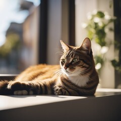 cat on the window