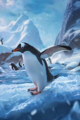 Fototapeta premium Design a captivating CG wallpaper presenting a whimsical jellyfish viewed from behind