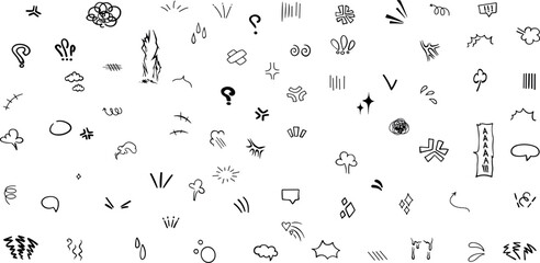 Sketch line arrow element, star, heart shape. Hand drawn doodle sketch style circle, cloud speech bubble grunge element set. Arrow, star, heart brush decoration.