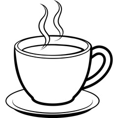 cup of coffee with steam vector