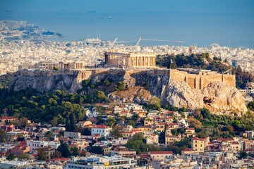 Athenian Acropolis in Greece - obrazy, fototapety, plakaty