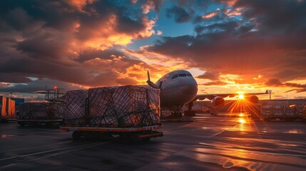 Fototapeta na wymiar Cargo Airlines: Efficient Airborne Logistics
