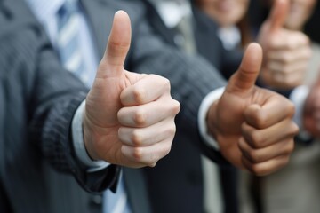 A group of business people are giving thumbs up to each other, Generative AI