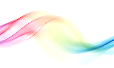Vector abstract colorful flowing wave lines isolated  white background color wave for design