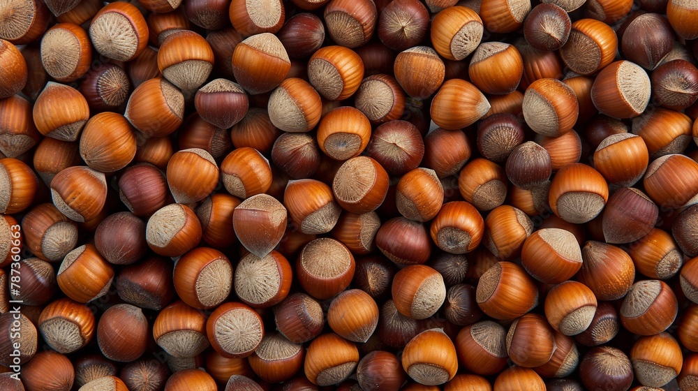 Aufkleber assorted nuts arranged in top view for a natural and organic background with various nut varieties