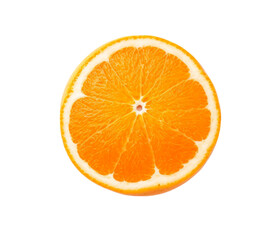 A realistic Orange isolated on a PNG Transparent Background.