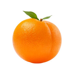 A realistic Orange isolated on a PNG Transparent Background.