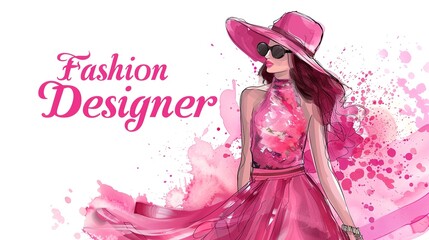 Fashion designer logo illustration