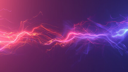 Abstract image depicting a flowing energy stream in vivid pink and blue tones on a deep purple background.