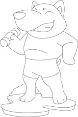 Dog Soccer player Soccer Sports Animal Vector Graphic Art Illustration