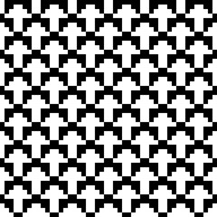 Figures ornament. Seamless pattern. Folk wallpaper. Shapes ornate. Embroidery background. Tribal motif. Ethnic mosaic. Digital paper, textile print, web design, abstract illustration. Vector art