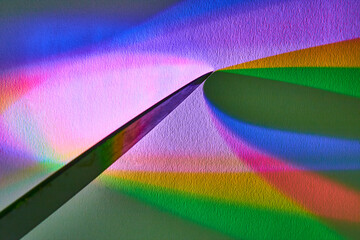 Abstract Knife Edge with Rainbow Light Play