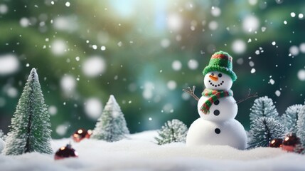 Obraz premium snowman in the snow