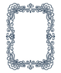 Frames in retro style.  Monochrome  frames isolated on white background. Vector