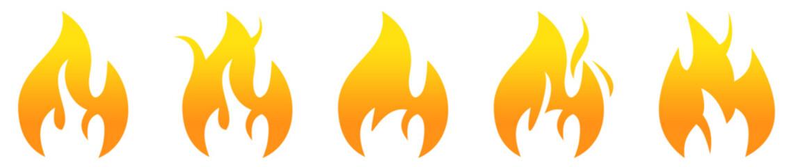 Fire flame icon. bonfire. fire, gas, fireball, campfire, spicey, hot sign, vector illustration